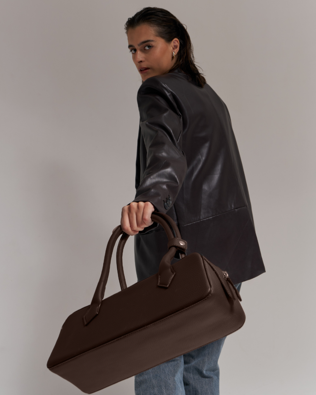 Baguette Dark Brown Shoulder Bag