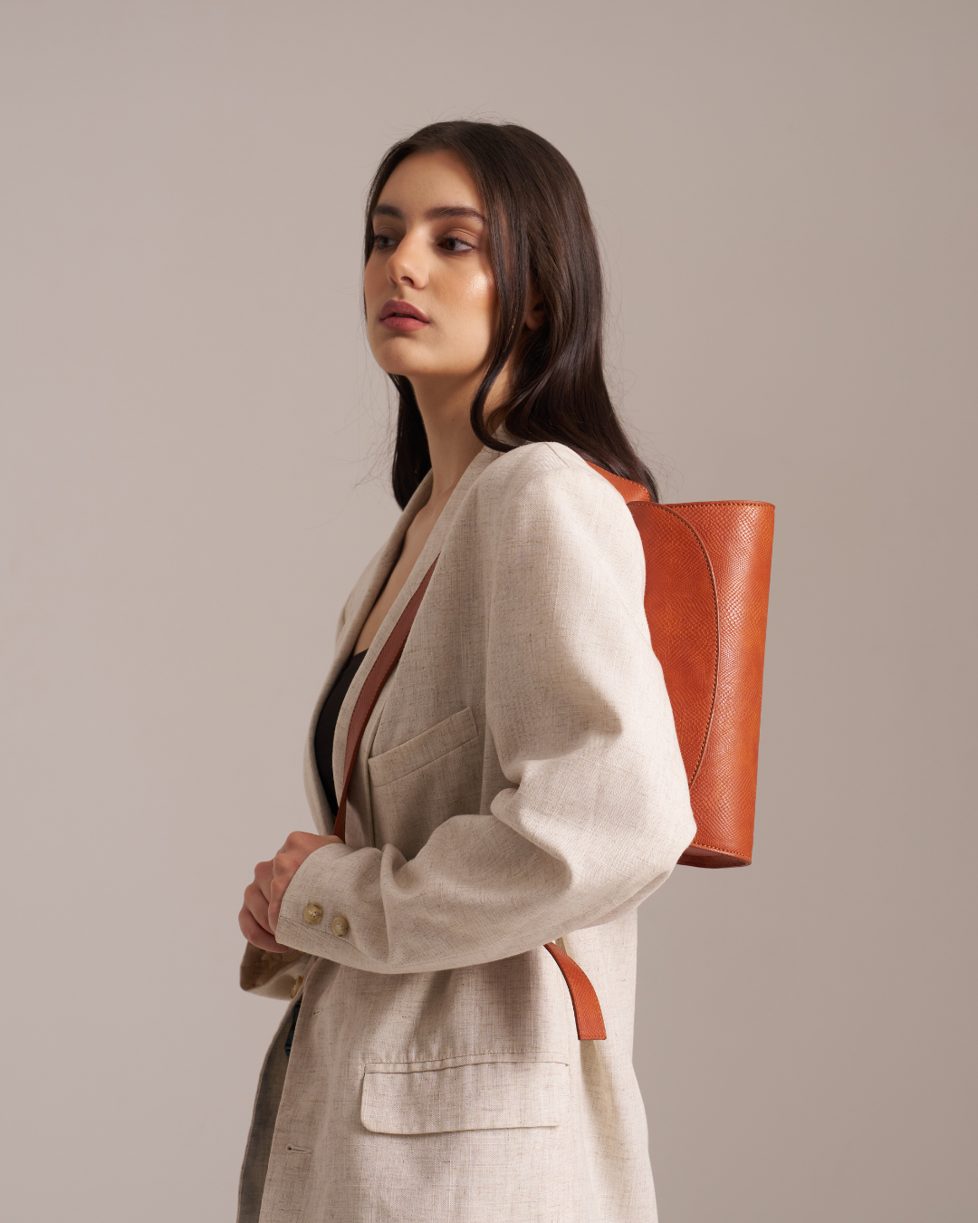 Cinnamon Tan Color Shoulder Bag