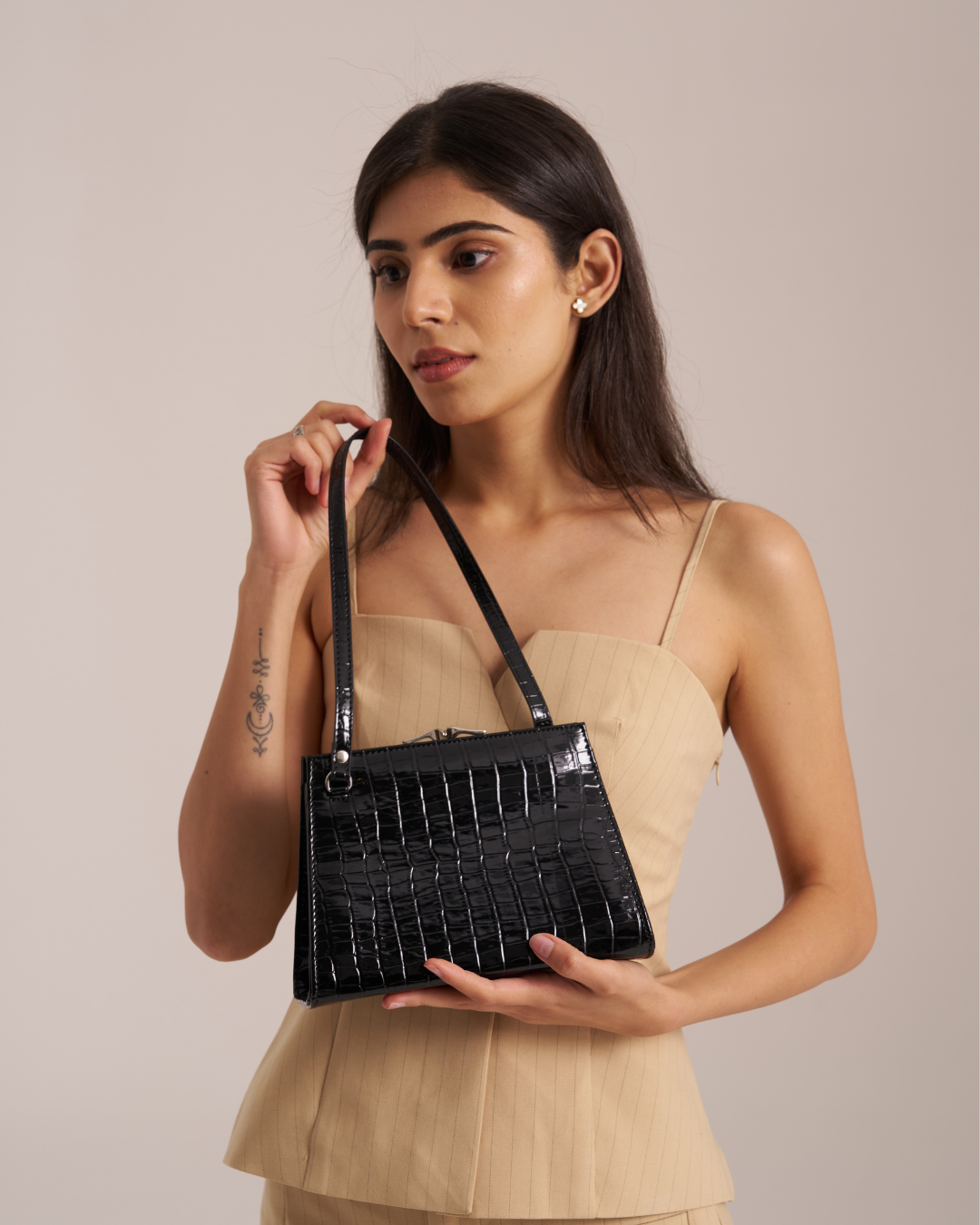 Clutch Bag Black Crocodile