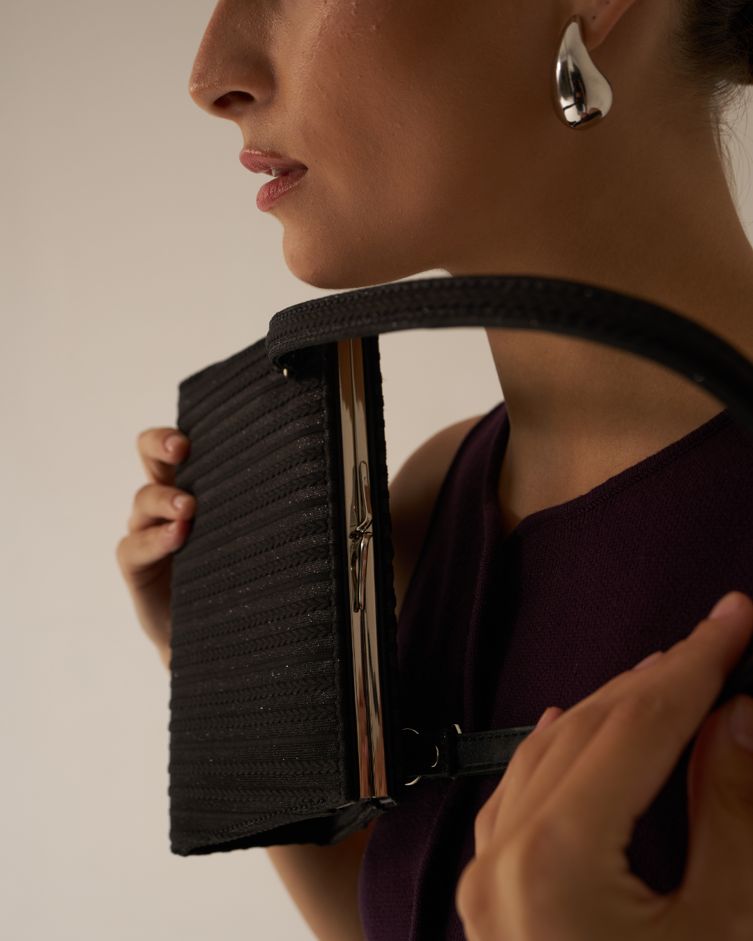 Clutch Bag Shiny Black