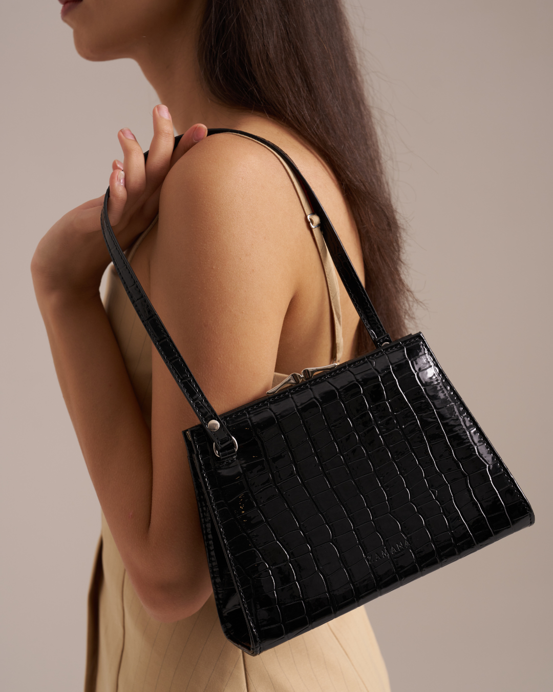 Clutch Black Crocodile Bag
