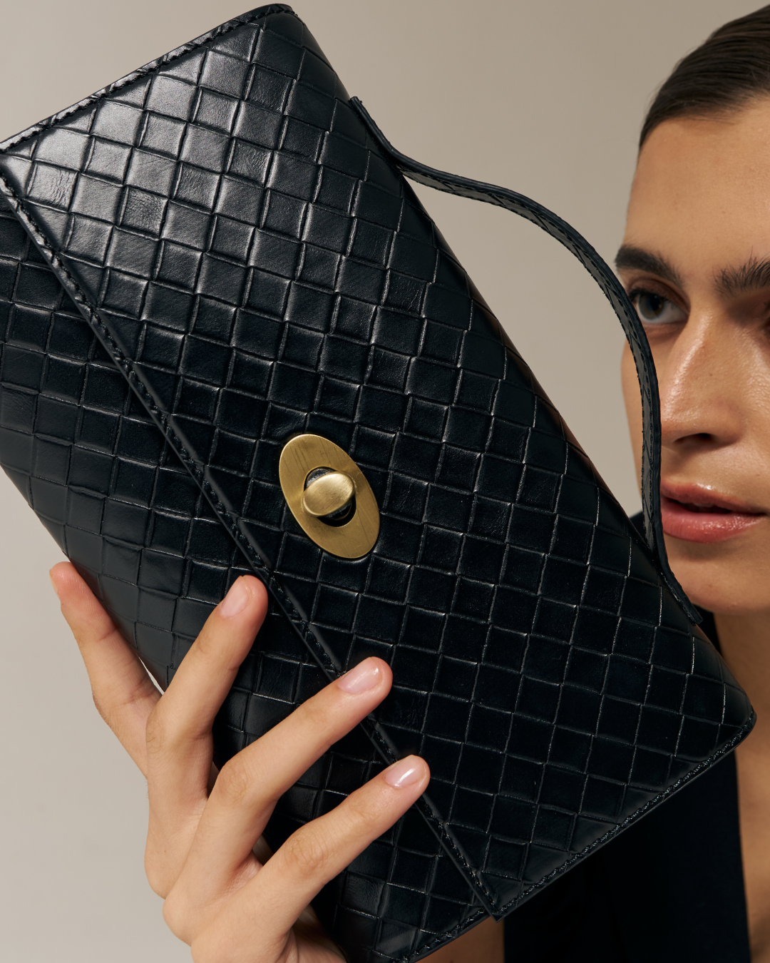 Criss Black Color Clutch Bag