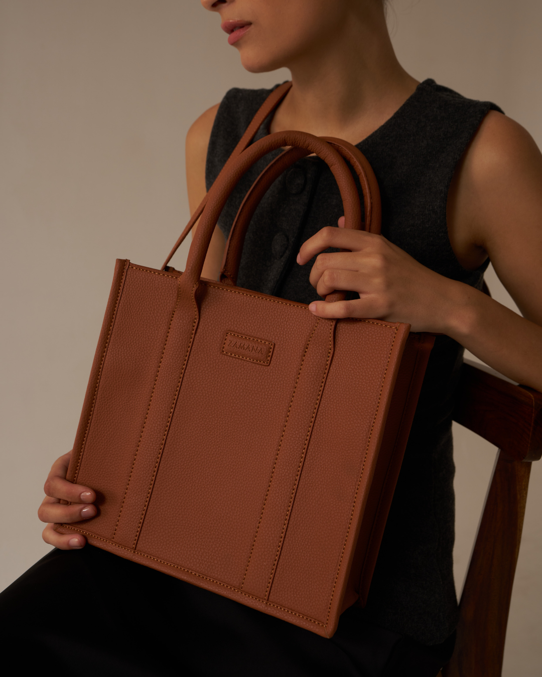 Daily Mini Tote Bag Tan