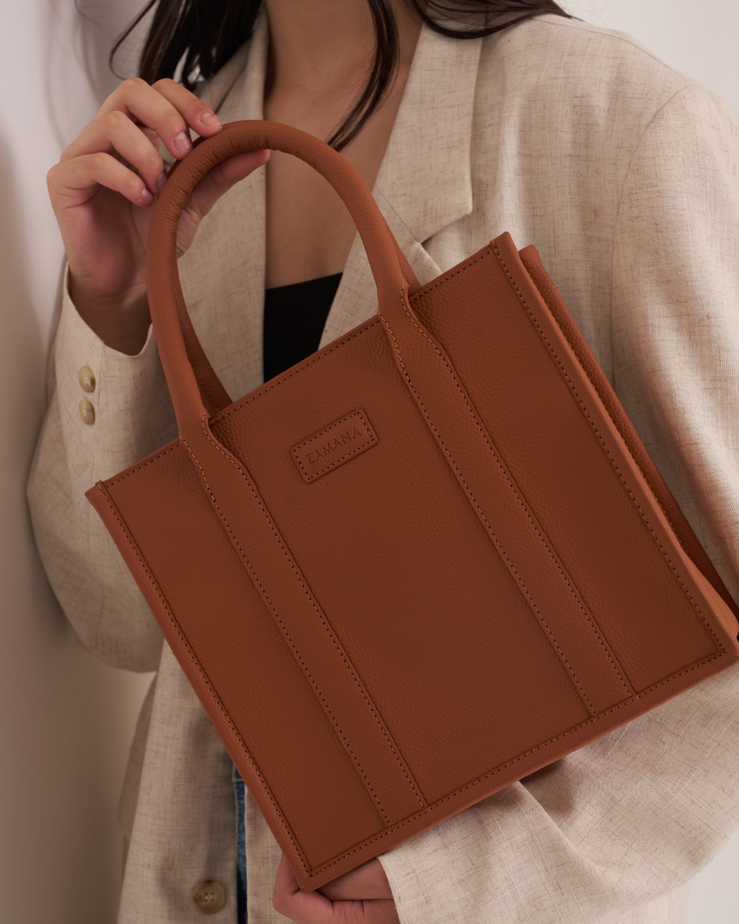 Daily Mini Tote Color Tan