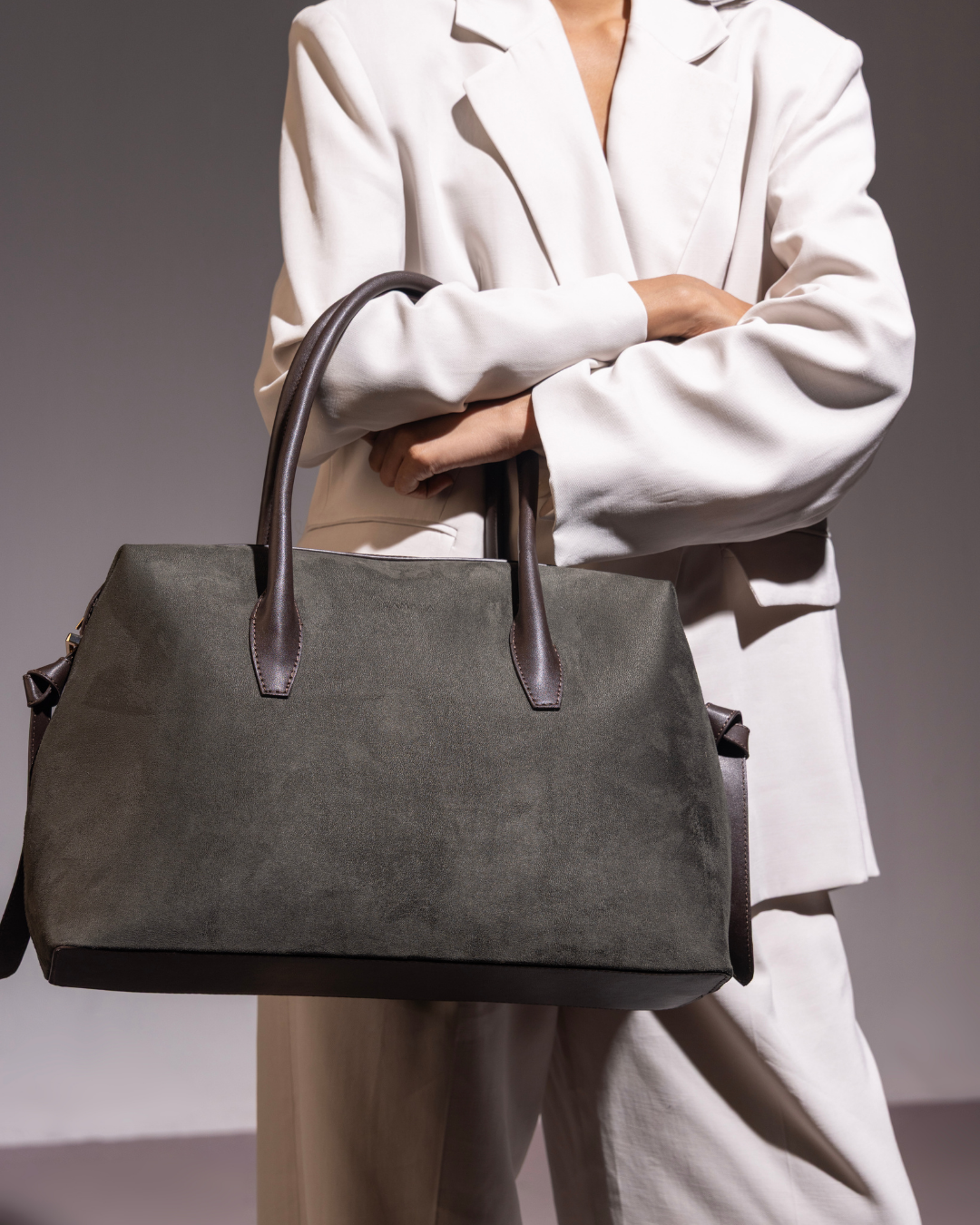 Mini Duffle Bag With Olive Green Color