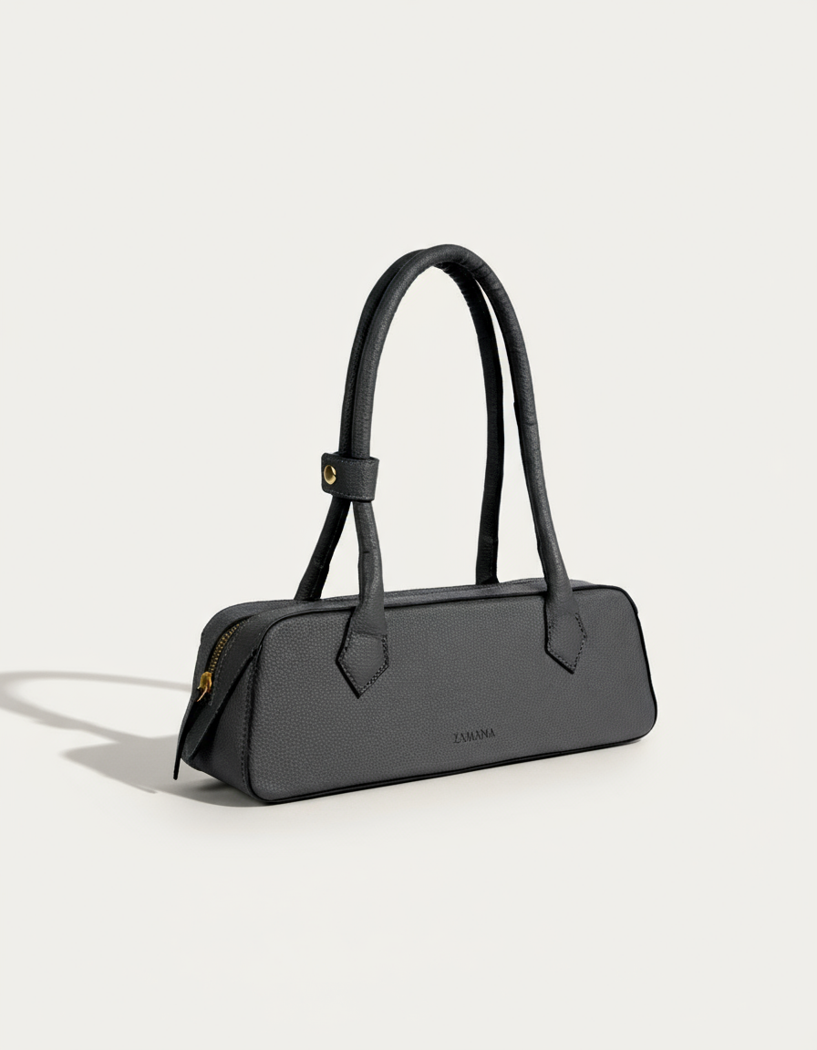 The Baguette Charcoal Grey Color Shoulder Bag