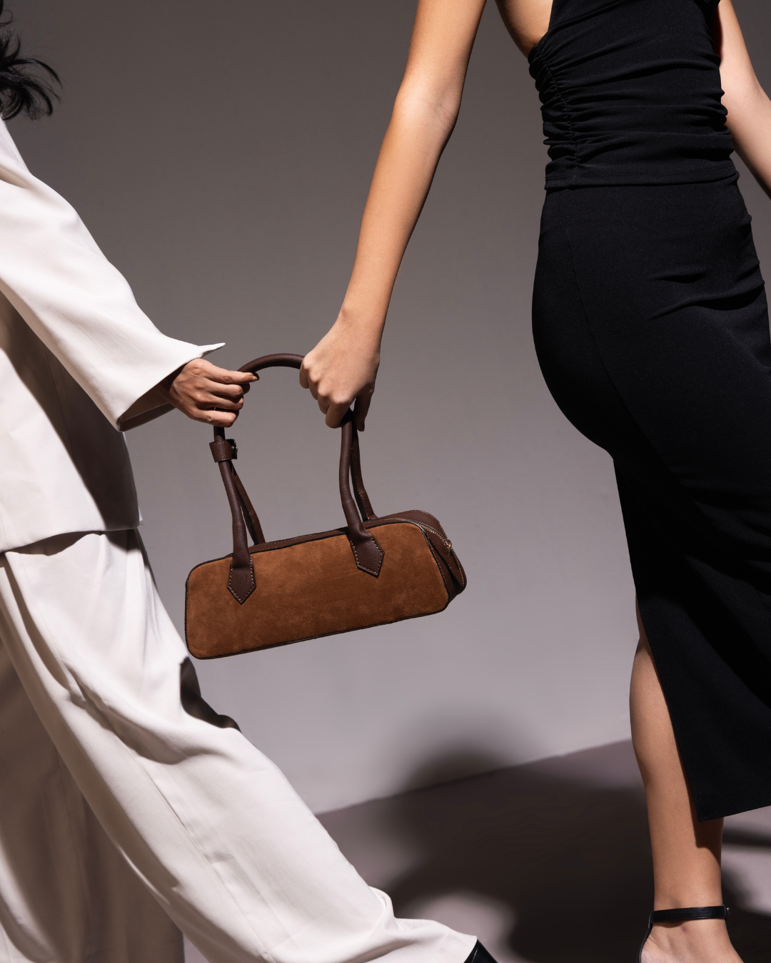 The Baguette In Suede Coffee Bean