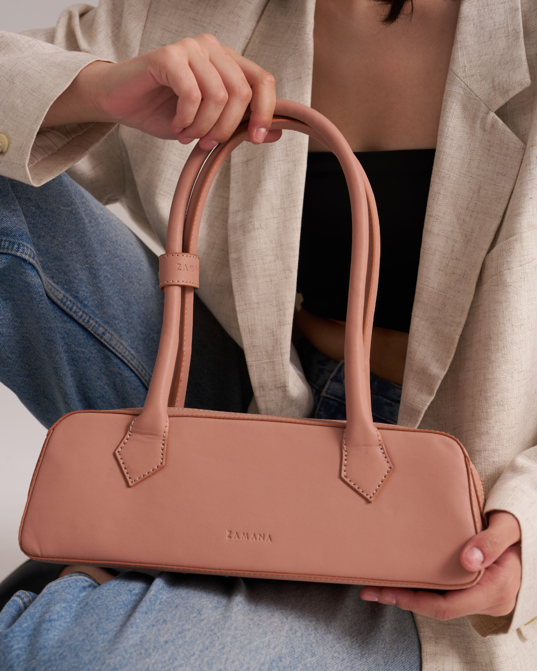 The Baguette Shoulder Bag Pink Color