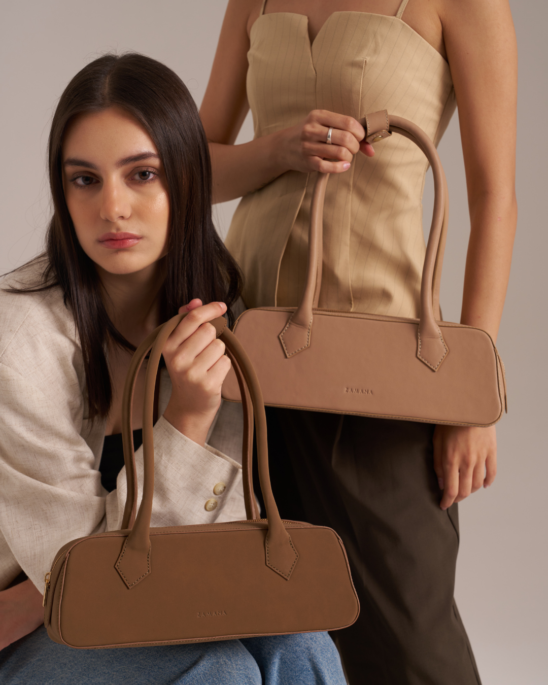 The Baguette Wheat Color Shoulder Bag