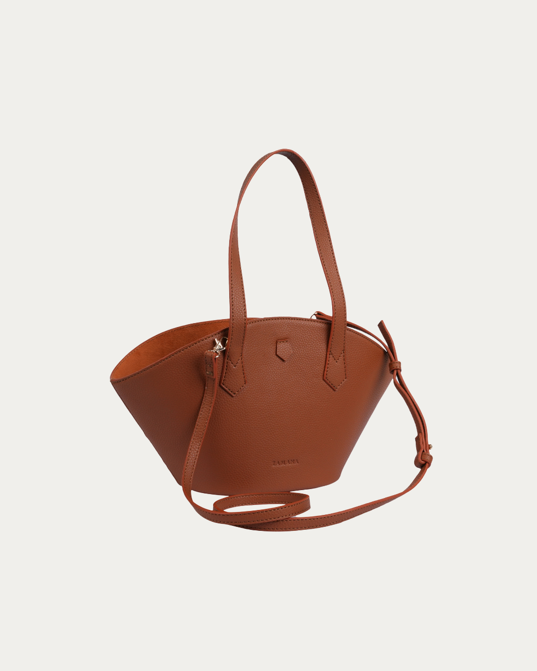 The Bucket Tan Color Top Handle Bag