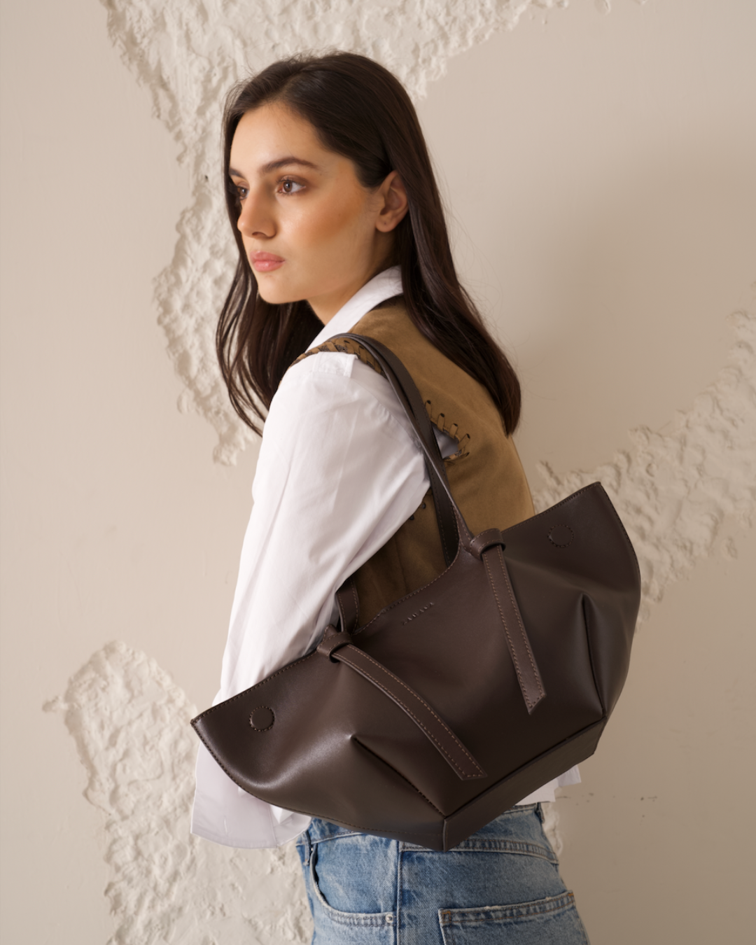 The Gyoza Dark Brown Color Tote