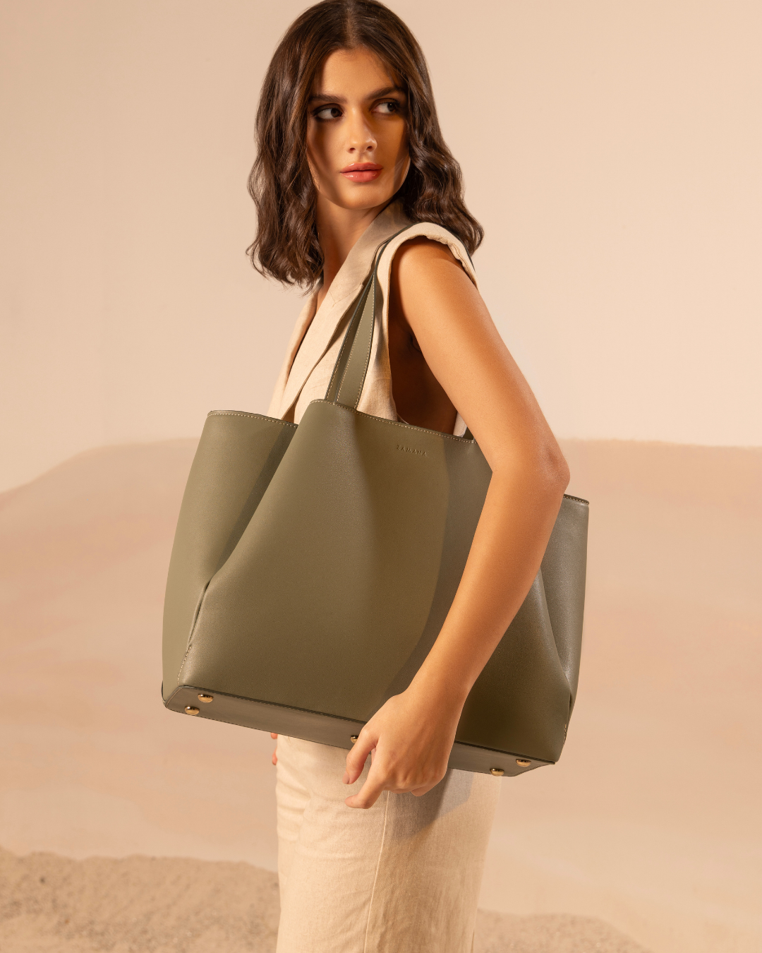 The Mashka Tote Bag Green Color