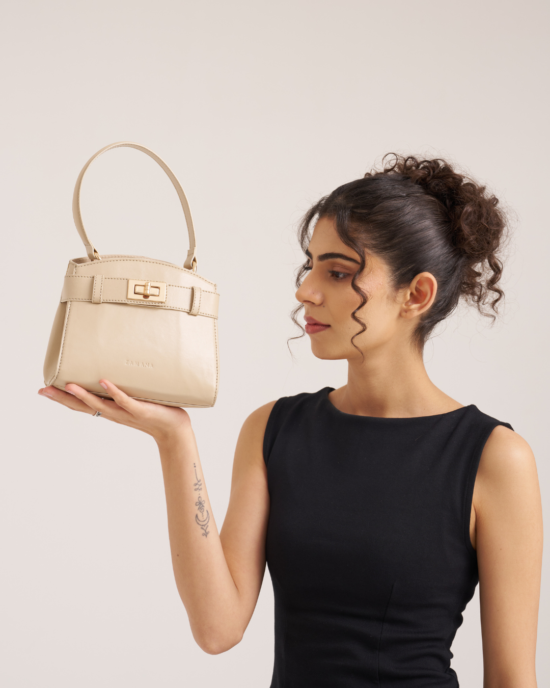 The Monroe Cream Color Shoulder Bag