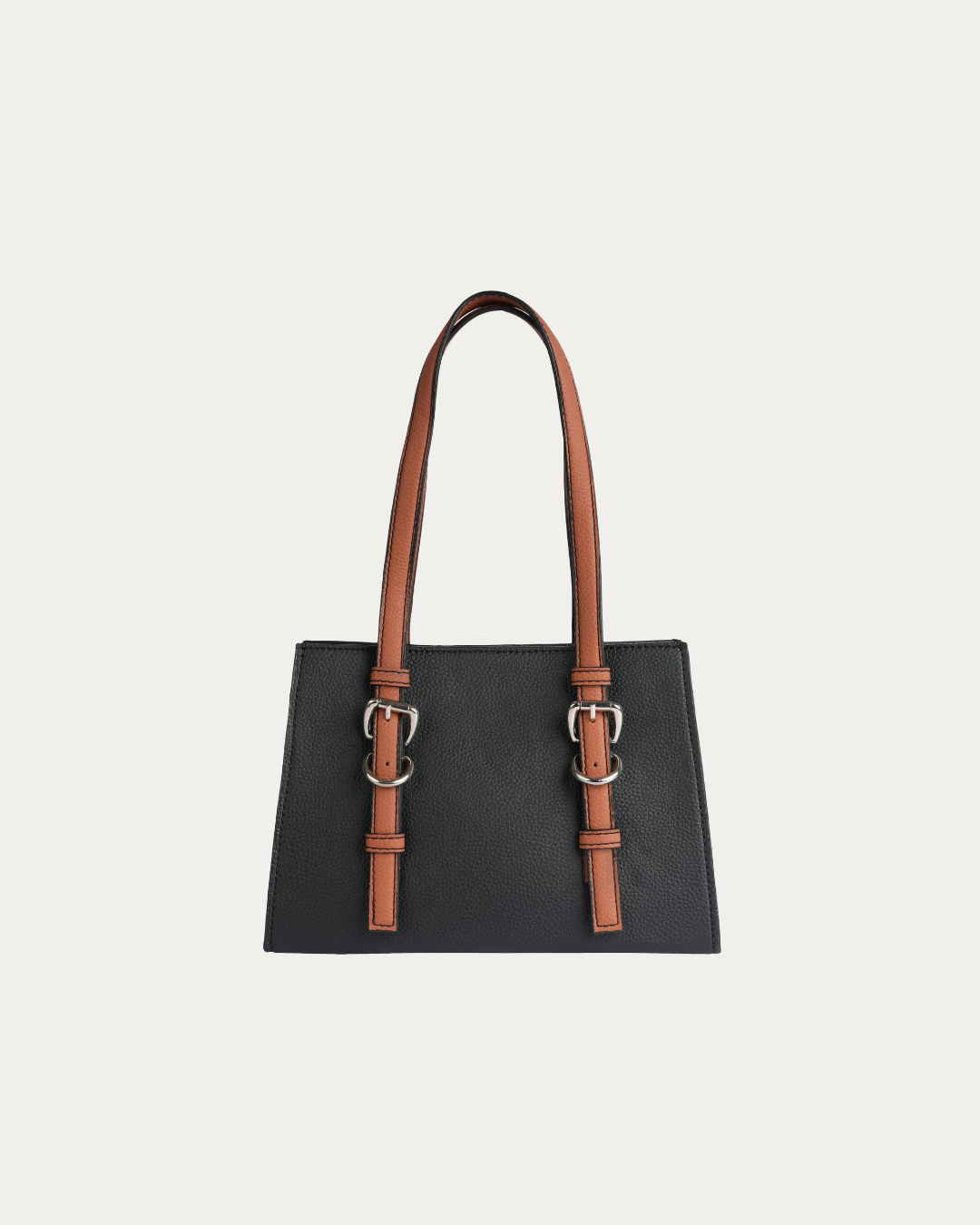 The Satchel Black Top Handle Bag