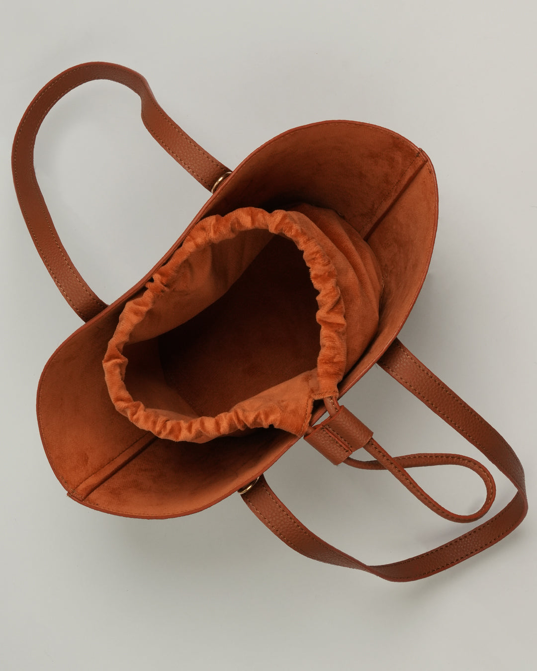 Top Handle Bag Bucket Tan