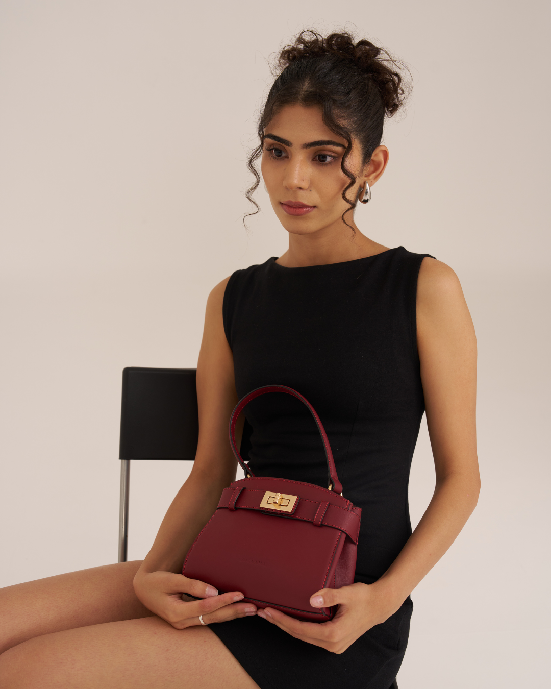 Top Handle Bag Monroe Cherry Red Color
