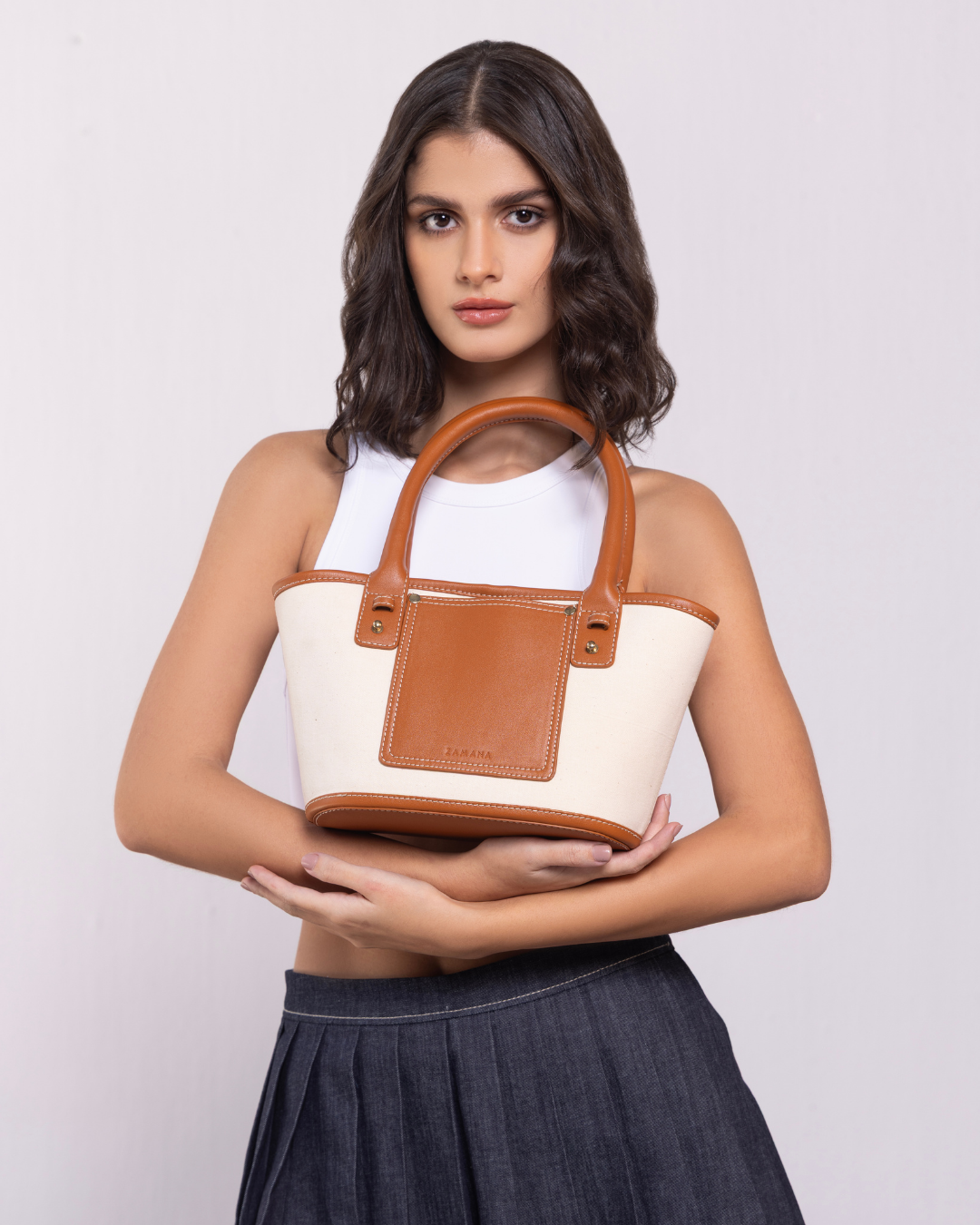 Tori Canvas Tan Shoulder Bag