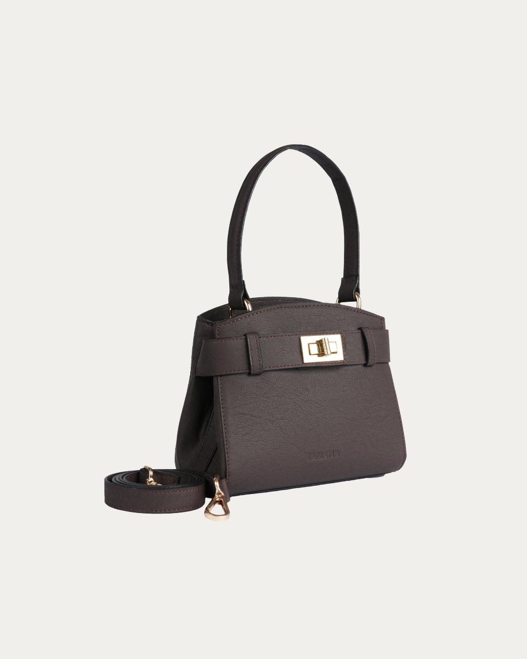 Zamana Monroe Mocha Plum Top Handle Bag