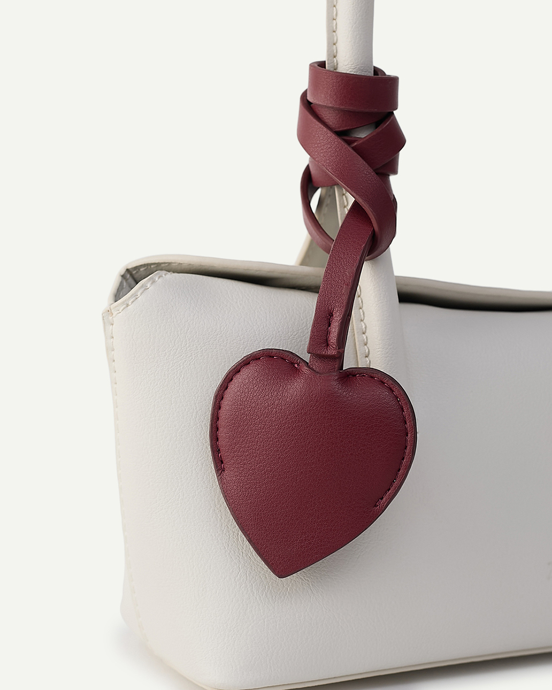Heart Charm- Burgundy