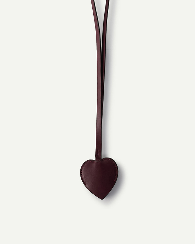 Heart Charm - Burgundy
