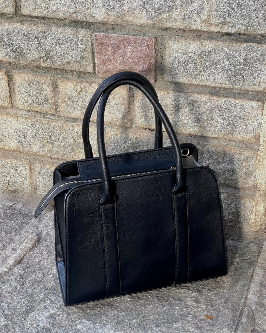 The Mimi Tote - Structured Black Mini Tote Bag
