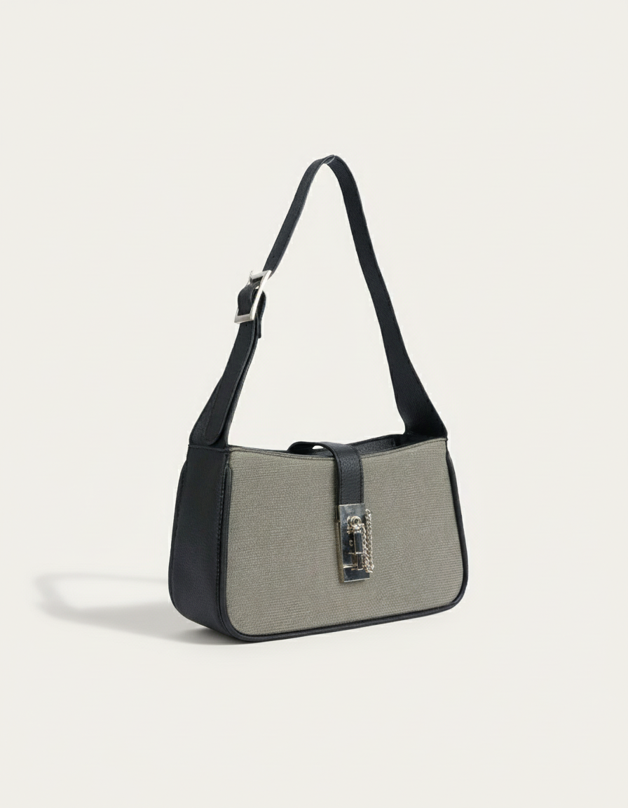 Rebel Grey Black Shoulder Bag