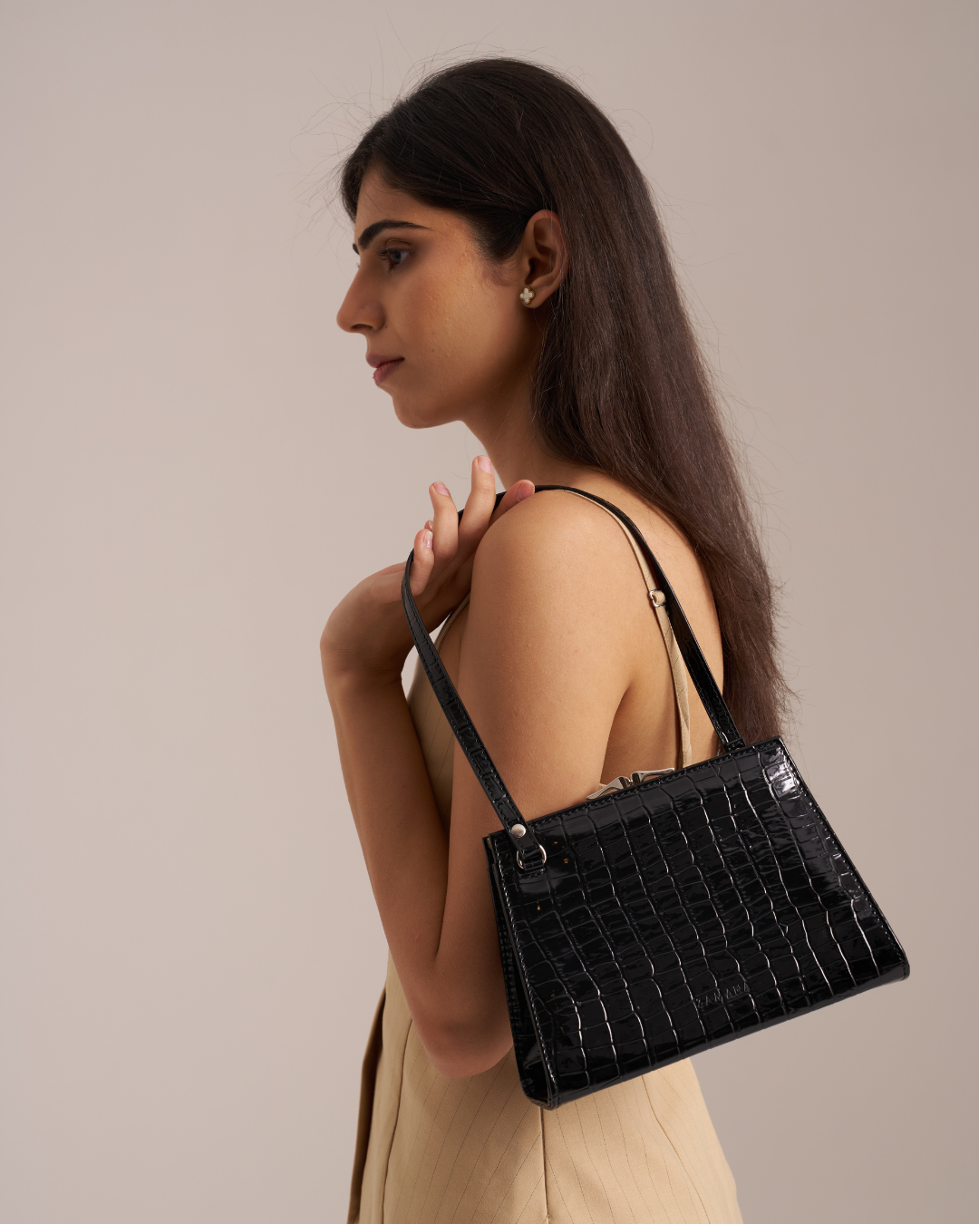 The Clutch Black Crocodile