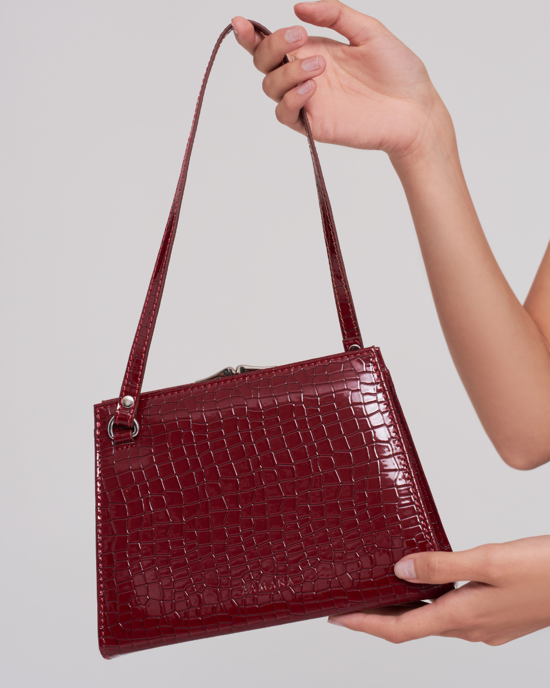 The Clutch Red Croc Bag