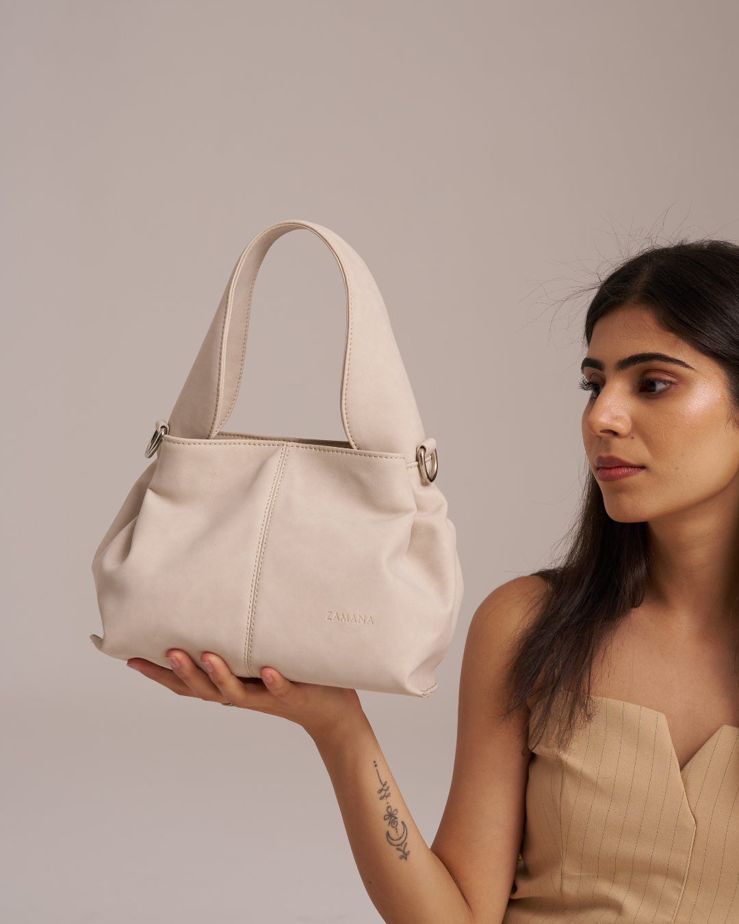 The Dumpling Off White Color Bag