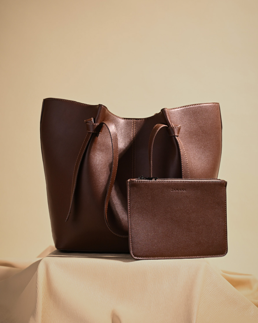 The Madeleine Coffee Bean Color Tote Bag