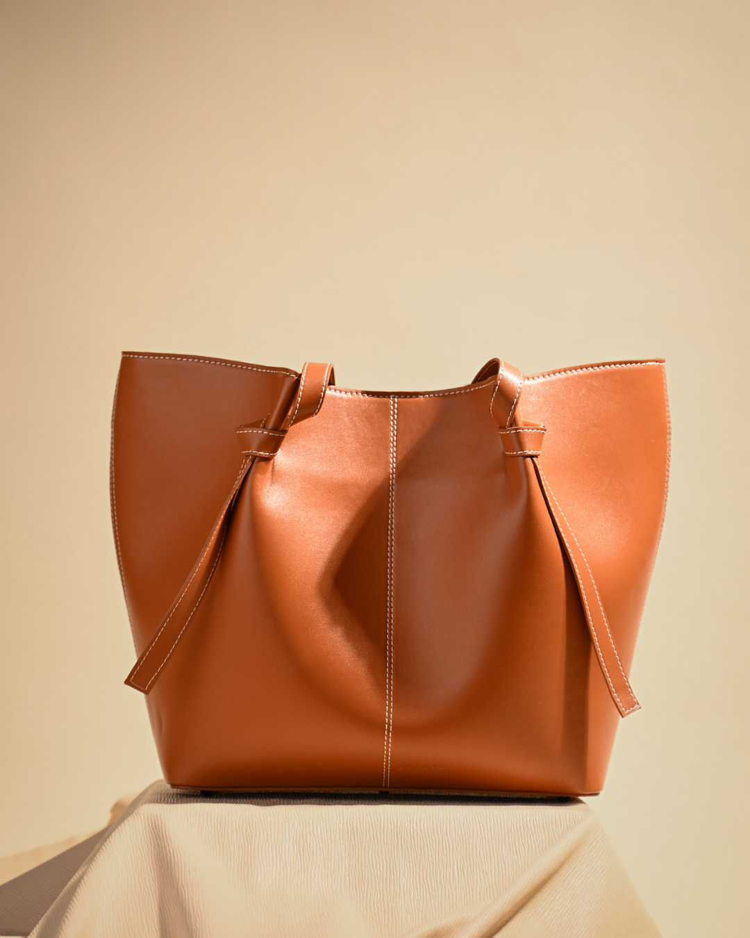 The Madeleine Light Rust Tote Bag