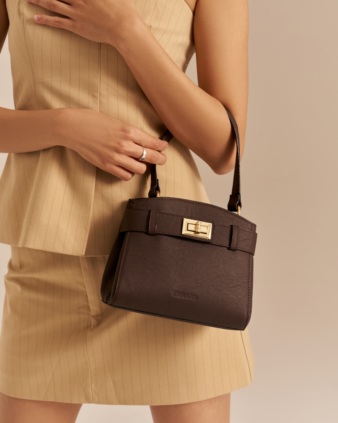 The Monroe Mocha Plum Bag