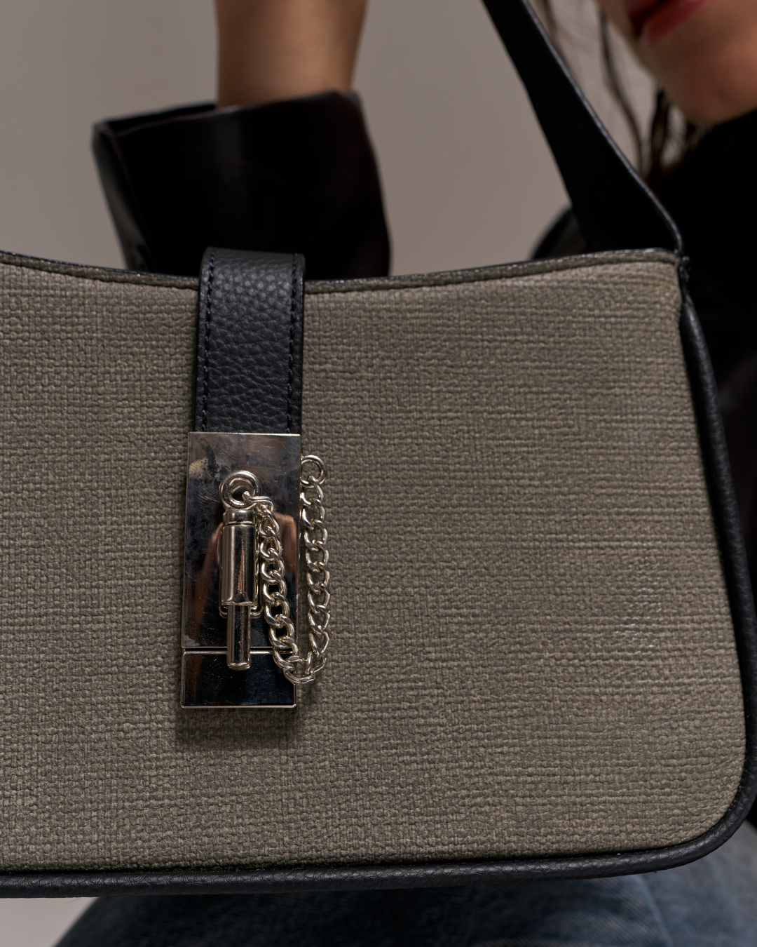 The Rebel Grey Black Color Bag
