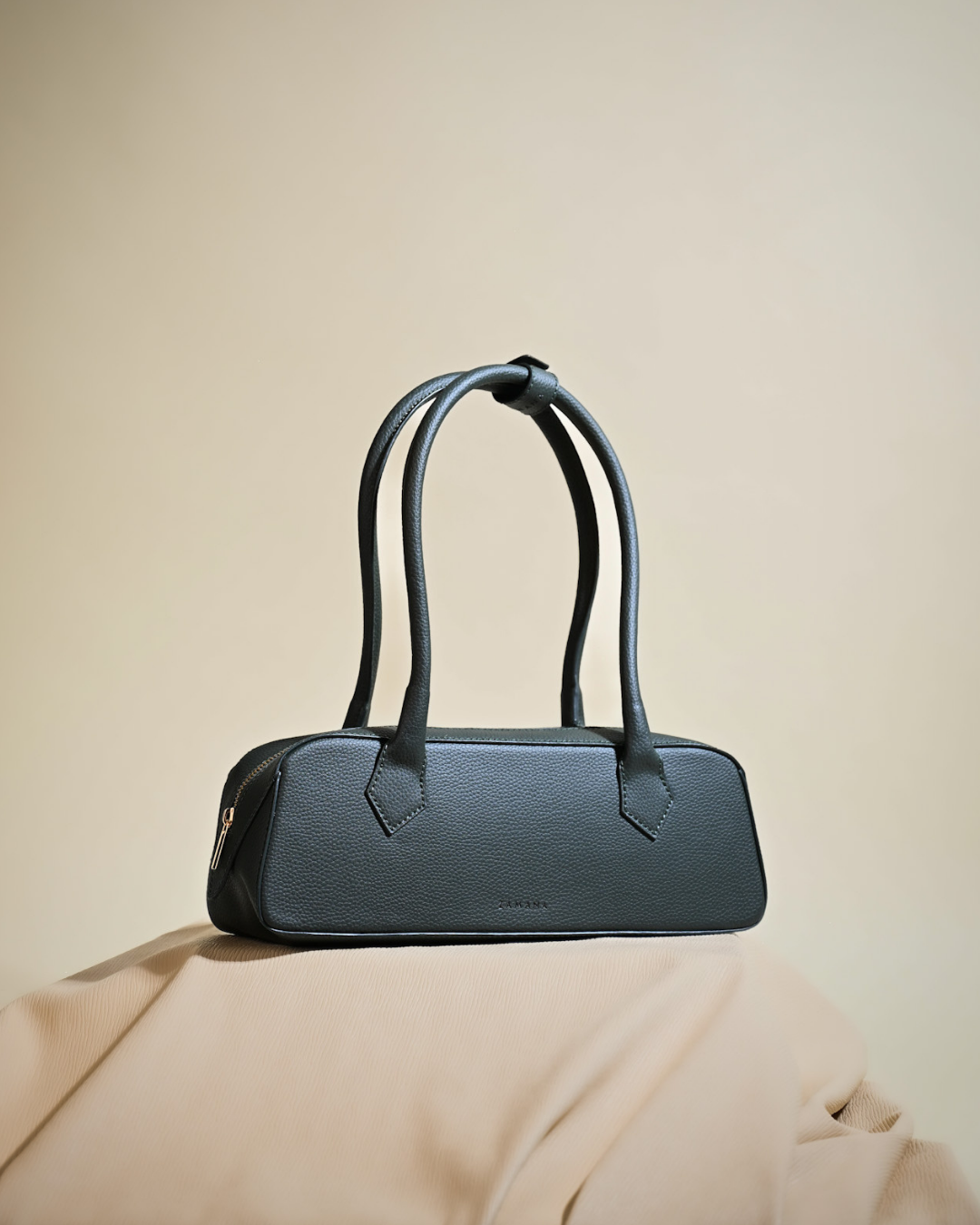 Zamana Baguette Forest Green Shoulder Bag